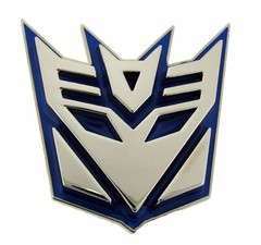 Transformers Belt Buckle Decepticon Blue Metal Hasbro Original Cosplay Halloween