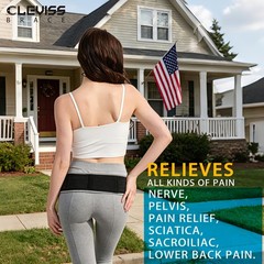 SI Joint Hip Belt for Men and Women,Sacroiliac Pelvic Support Regular, Black