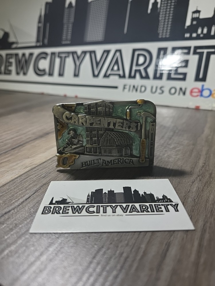 Vintage siskiyou carpenters built America Belt Buckle