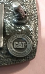 Vintage NOS CAT Road Builders Belt Buckle Caterpillar Heavy Equipment 1992