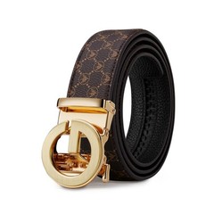 VANNANBA Men&rsquo;s Designer Ratchet Belt with 28&Prime;-36&Prime; Waist Adjustable, Gold