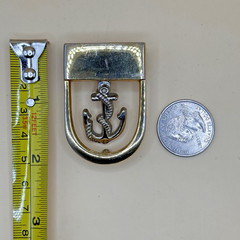 Vintage 70’s Nautical Anchor Gold Tone Sailor Belt Buckle 2&Prime;x1.5 appox EUC