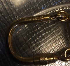 Authentic Salvatore Ferragamo Keychain Gold Tone. Made In Italy.