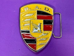 BAD B.A.D. Motor Company 1948 Belt Buckle Dragon Crest Shield Belt Buckle