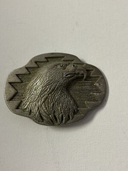 Pewter Color Eagle 3-D Belt Buckle
