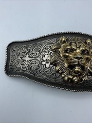 Rare Find Classico Italia Lion Head Belt Buckle,Vintage Belt Buckle, A183 Italia
