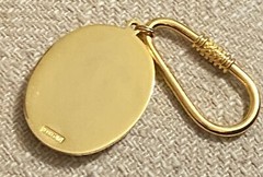 NWOT Barlow Goldtone Lab Labrador Dog Keyring