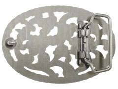 HA0131-LASRP Antique Flower Engraved Buckle fits 1-1/2&Prime; Wide Belt