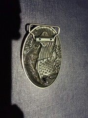 American Eagle God Bless America Blue Jeans Belt Buckle