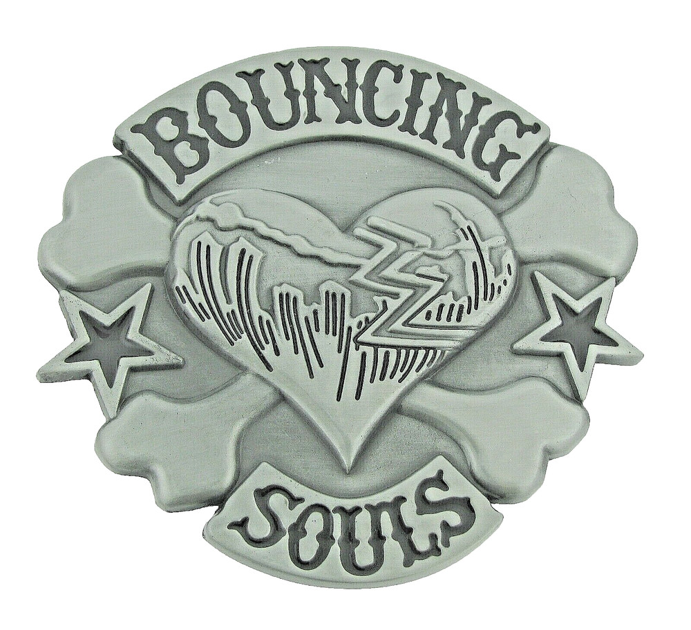 Heart Belt Buckle New Men Women Halloween Costume Antiqued Metal Bouncing Souls