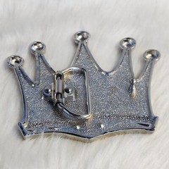 Royal Crown Bling Silver Metal BELT BUCKLE NEW Gift Fashion Costume