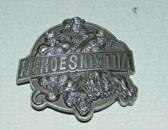 2009 MARVEL Comic HEROES VS VILLAINS Brass BELT BUCKLE Nickel Silver Color E.C.