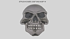 Skull Belt Buckle Grill Gunmetal Gray Emblem Bling Iced Style New Men Women Goth