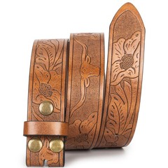 IZUS Classic Retro Belt Strap 47&Prime;Belt for 36&Prime;-40&Prime; waist, Brown-western