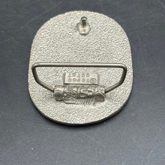 Vtg Siskiyou 1979 Roadrunner Belt Buckle BB787 Red Blue Chip Inlay Silver Tone