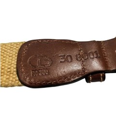 Dooney Bourke Novelty Sailboat Nautical Belt Tan Canvas Preppy 30 Woven Boating