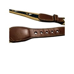 Dooney Bourke Novelty Sailboat Nautical Belt Tan Canvas Preppy 30 Woven Boating
