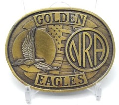 NRA National Rifle Association GOLDEN EAGLES Belt Buckle Made in USA
