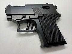 Gun Handgun Pistol Figural Cutout Novelty Mag Cosplay Black 5&Prime; Belt Buckle