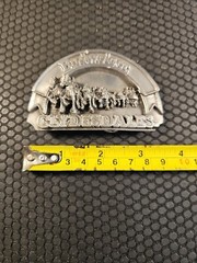 1989 Vintage Budweiser Beer Clydesdales Anhauser Collectible Belt Buckle