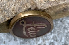 Vntg Leica Camera Belt Buckle Solid Brass 3×2 1/8” Leica Camera