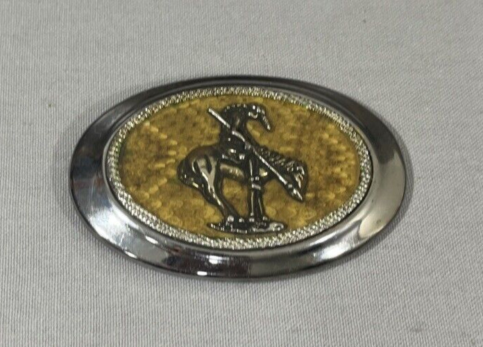 American Indian Chief Horse Rider Belt Buckle Made in USA