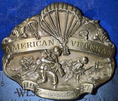 SISKIYOU THE AMERICAN VETERAN COMMEMORATIVE BELT BUCKLE 1987 LIMITED ED.186/2500