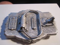1983 AMERICAN EAGLE THEME BELT BUCKLE BLACK LACQUER – VERY HEAVY- GW-13