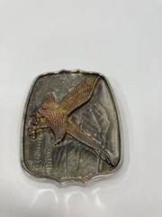 VTG International Monetary Mint Belt Buckle American Eagle Numbered Western