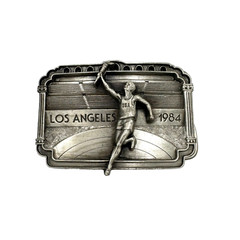 1984 Los Angeles USA Olympics 3D Runner Metal Belt Buckle 1935/10000 Arroyo