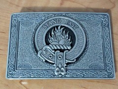 Stand Fast Gaelic Theme Scotland Kily Belt Buckle Pewter Pin