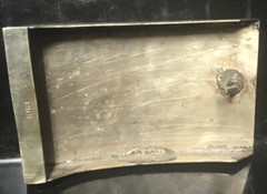SILVER BELT BUCKLE ABALONE Cowboy Boot INLAYS MARKED ALPACA