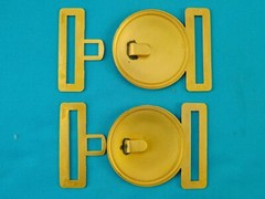 Set 2 US Guatemala Coat of Arms Gold Tone Military Army N.S. MEYER Belt Buckle I