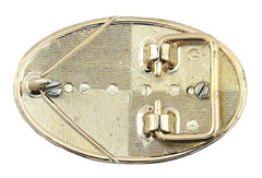 1947 Liberty Walking Half Dollar Antique Gold 2 3/5 Inch Belt Buckle EPBB274