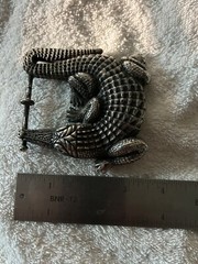 Vintage Belt Buckle with Alligator