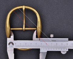 MEN HUGE LONG BRASS PLATED CENTER BAR LEATHERCRAFT BELT BUCKLE REPLACEMENT 50MM