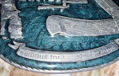 Vintage Buck Knives Limited Edition Belt Buckle BB901 Silver Green