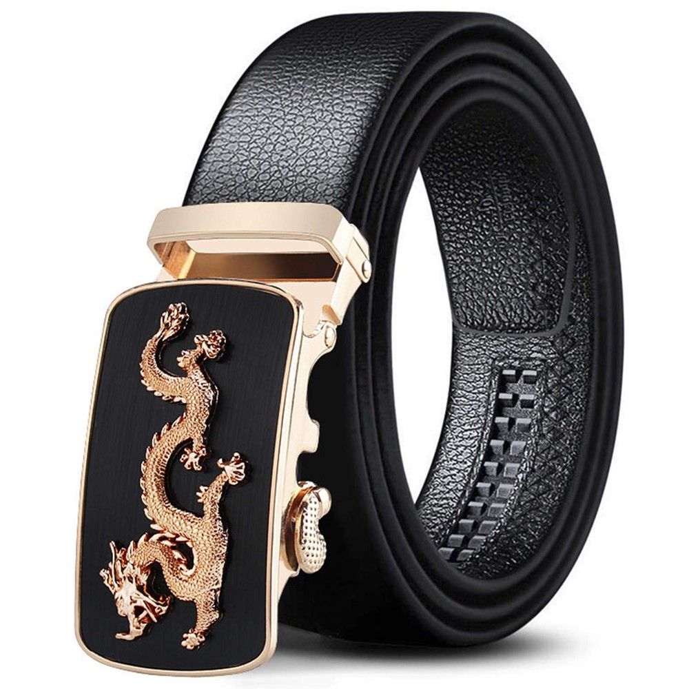 ALAKA Mens Leather Belt 47.24 » * 1.37 »(Length 120cm * Width 3.5cm ), A003