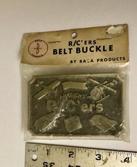HOBBY American’s R/C’ers Belt Buckle Antique Bronze Vintage NIP