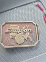 Snap-on Brass Belt Buckle Lot Gold/Silver 1.5in Logo Oval/Rect SPP-369