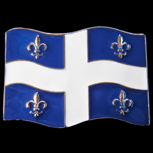 Quebec Flag Buckle Belle Province Drapeau Fleur Lis Belt Buckles Boucle Ceinture