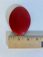 Vintage Red Suede Leather Oval Belt Buckle Blank Fits 1.5” Belt Western Retro