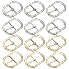 12Pcs 1.5&Prime; Single Prong Belt Buckle Metal Roller Buckle Silver/Light Gold