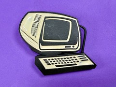 Computer Terminal CRT Monitor Retro 80&rsquo;s Looking Cutout Mobtown Belt Buckle