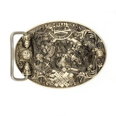 Capricorn german silver belt buckle, Sea Goat Horoscope Astrological Zodiac Sign