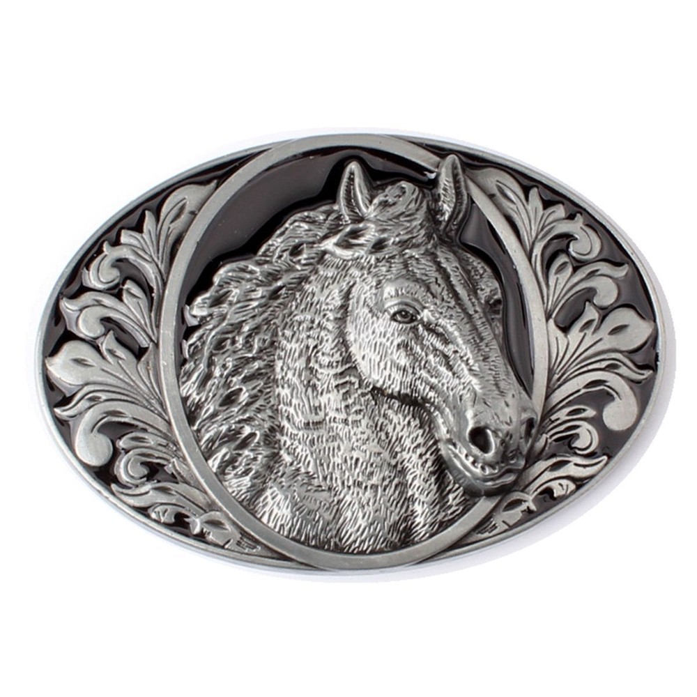 Horse Men&rsquo;s Belt Buckle Western Cowboy Native American (HRS-02)