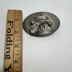 Vtg Winston Tobacco Advertising Flying Bald Eagle Belt Buckle Made In USA