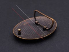 Vintage Brass Plated Western Cowboy Oval DIY Leather Belt Buckle fit 41mm Strap