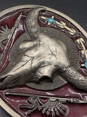 C&J Inc Western Style Bull Skull Design Belt Buckle