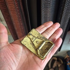 Vintage Yellow Belt Buckle Floral Boho Style Ornamental Metal Design